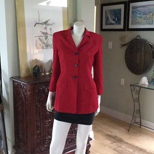 Ann Taylor size 2 red wool blazer